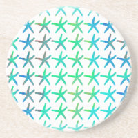 Starfish Coastal Beach Multicolor Teal White Cute