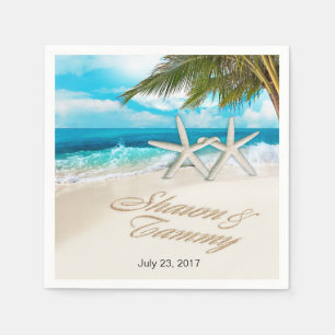 Starfish Couple ASK TO HAVE YOUR NAMES PUT IN SAND Napkin