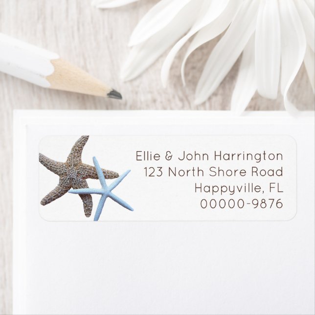Starfish Couple Custom Return Address (Insitu)