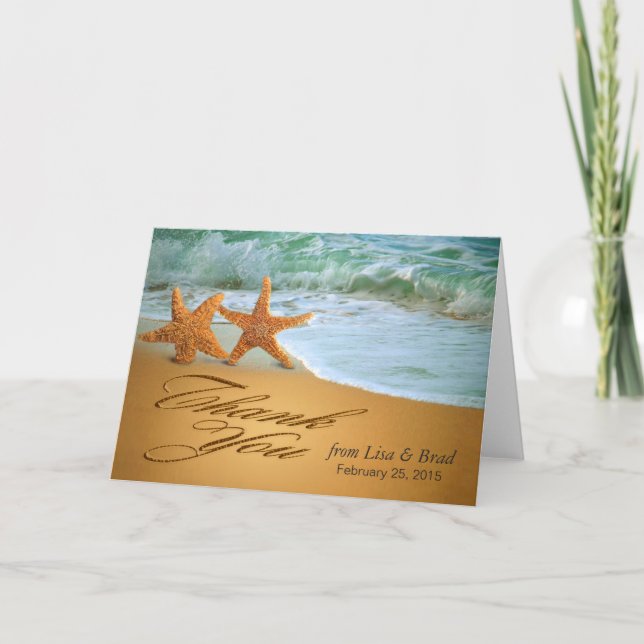 Starfish Couple Thank You Card (Front)