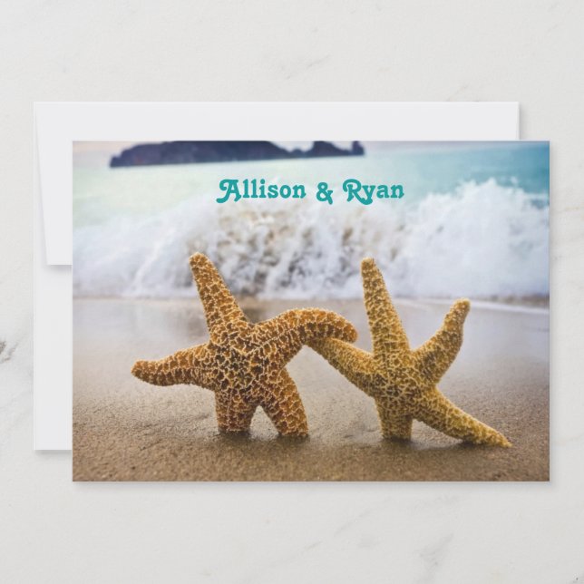 Starfish Couple Wedding Invitation (Front)