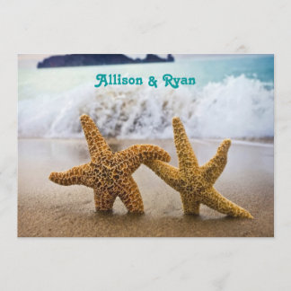 Starfish Couple Wedding Invitation