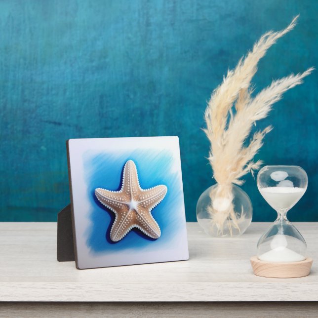 Starfish Crayon Drawing Plaque (Insitu)