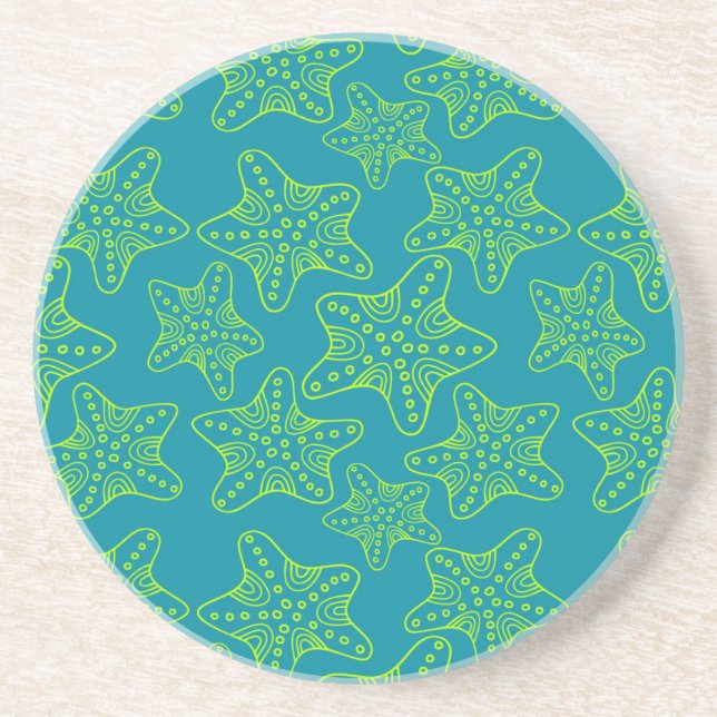 Starfish Crowd Pattern Coaster (Front)