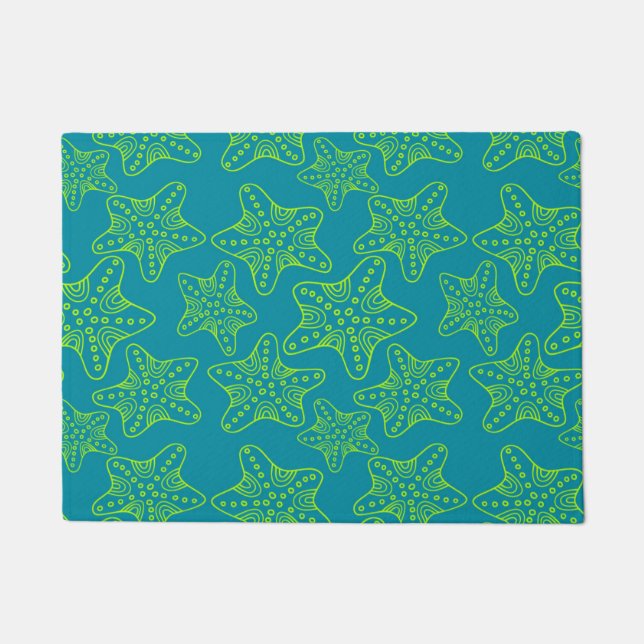 Starfish Crowd Pattern Doormat (Front)