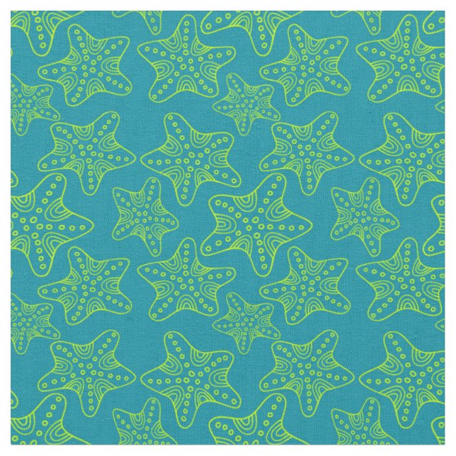 Starfish Crowd Pattern | Monogram Fabric (Close Up)