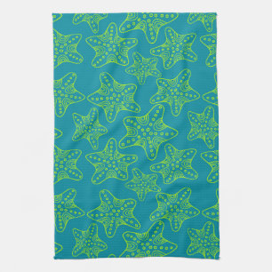 Starfish Crowd Pattern Tea Towel