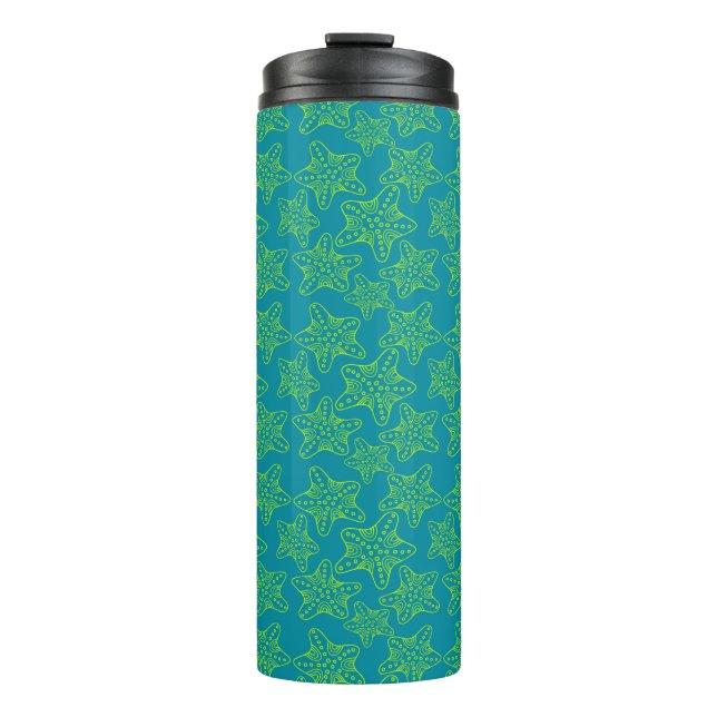 Starfish Crowd Pattern Thermal Tumbler (Front)