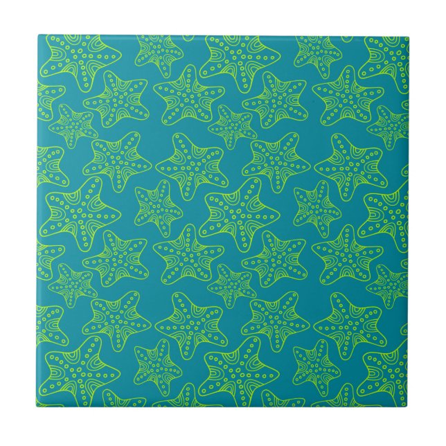 Starfish Crowd Pattern Tile (Front)