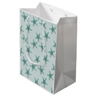 Starfish design tissue paper medium gift bag