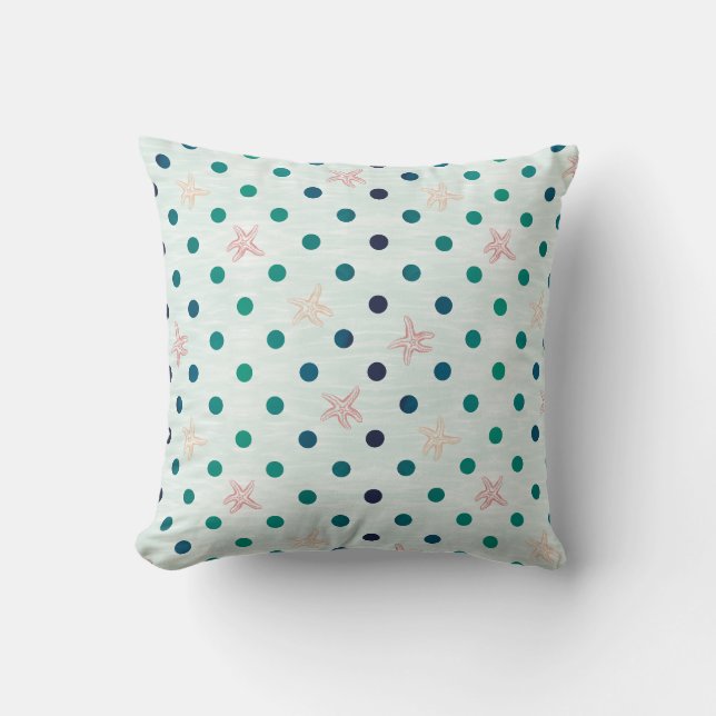 Starfish Dot Dance Double Sided Cushion (Front)
