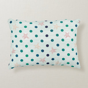 Starfish Dot Dance Double Sided Decorative Cushion