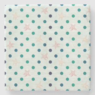 Starfish Dot Dance Stone Coaster
