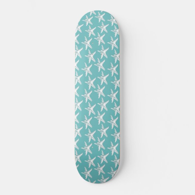 Starfish elegant pattern beach towel skateboard (Front)