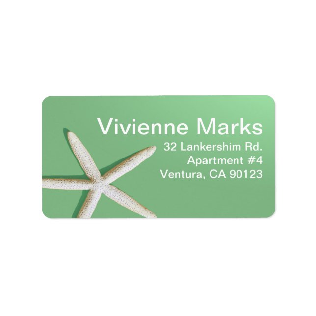 Starfish Fingers Beach | mint green Label (Front)