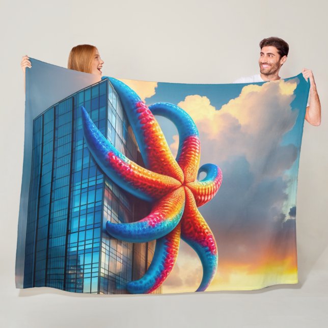 Starfish Fleece Blanket (In Situ)