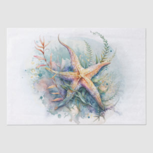 Starfish Floral Watercolor Tissue Paper