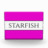 STARFISH Fun Bright Tropical Pink White Stripes