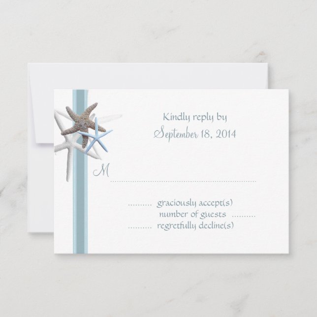 Starfish Gathering A1 Size RSVP Cards (Front)