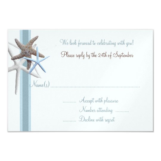 Starfish Gathering A1 Size RSVP Cards