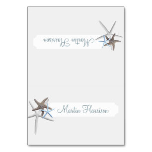 Starfish Gathering Tented Place Cards With Name