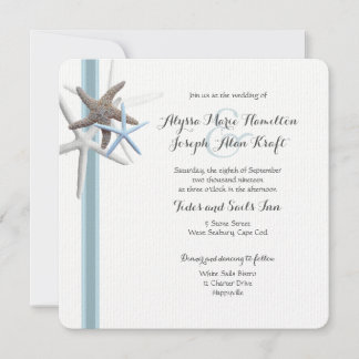 Starfish Gathering Wedding and Reception Invitation