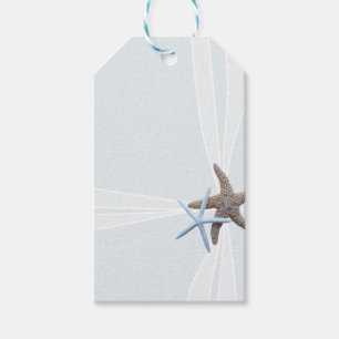 Starfish Gift Box Ribbon Design Gift Tags
