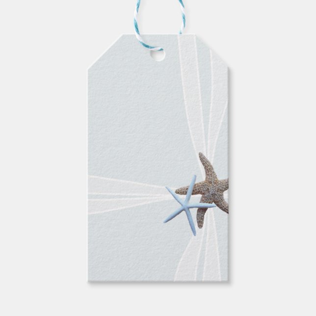 Starfish Gift Box Ribbon Design Tags (Front)