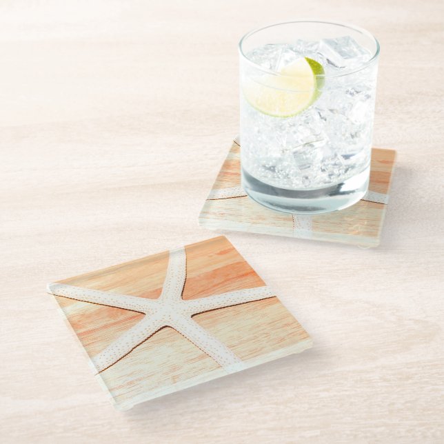 Starfish Glass Coaster (Angled)