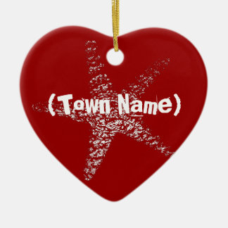 Starfish Heart Ornament (Feature Your Town)