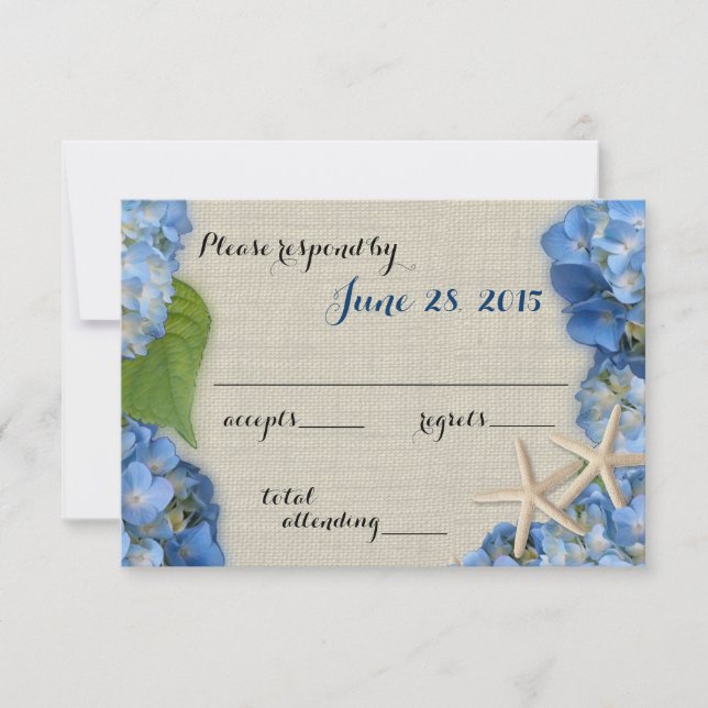 Starfish Hydrangea Wedding Response (Front)