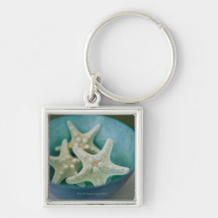 Starfish in bowl key ring