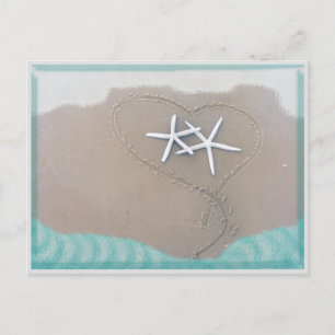 Starfish in Heart Postcard