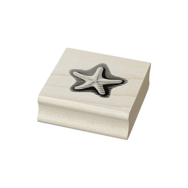 Starfish in Star Silhouette Rubber Stamp (Stamp)