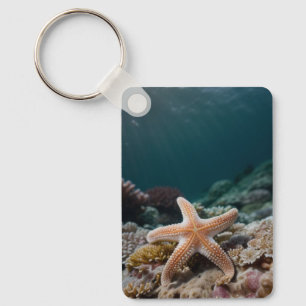 Starfish in the Deep Sea Key Ring