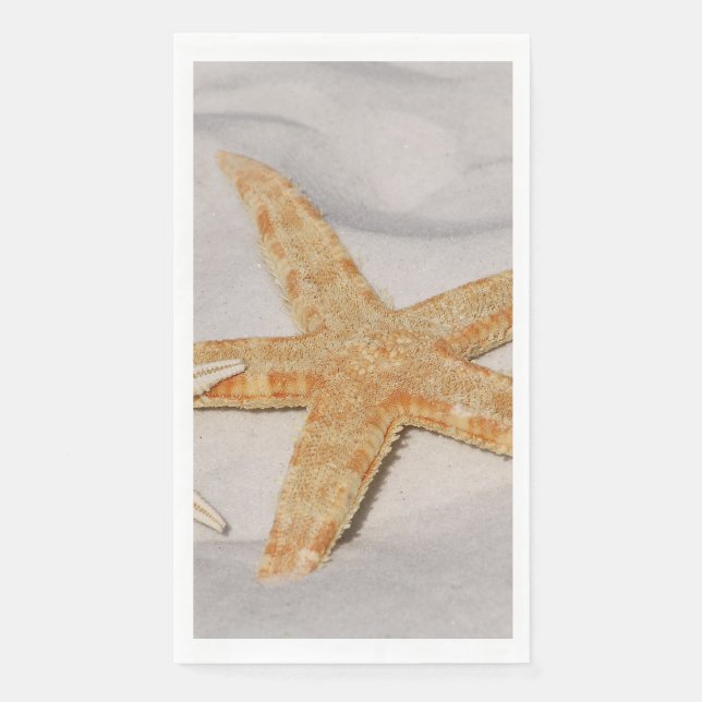 Starfish in the Sand Guest Paper Napkin (Front)