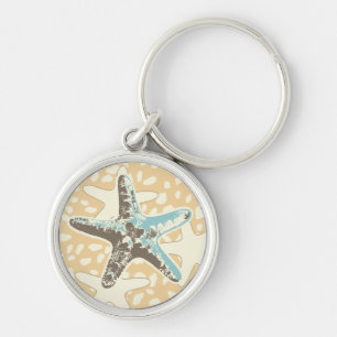 Starfish in the Sand Key Ring