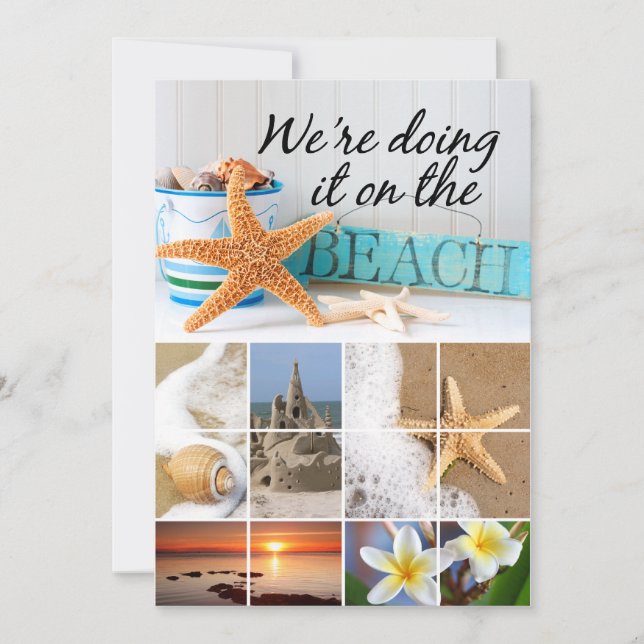 Starfish Informal Beach Wedding Invitation (Front)