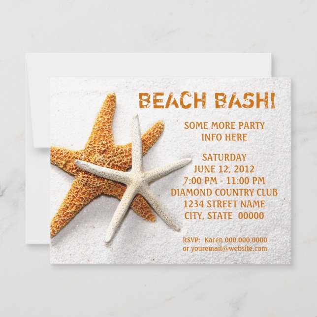 Starfish Invitations (Front)