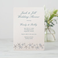 Starfish Jack n Jill Wedding Shower Invitation