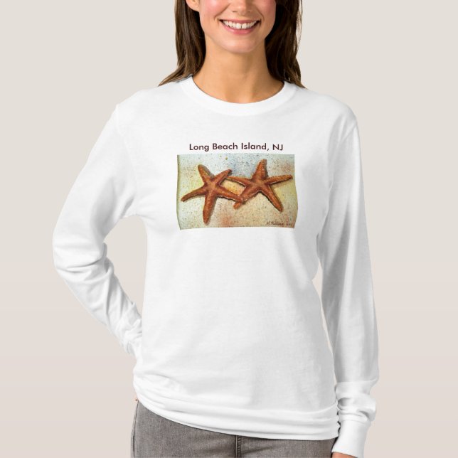 starfish, Long Beach Island, NJ T-Shirt (Front)