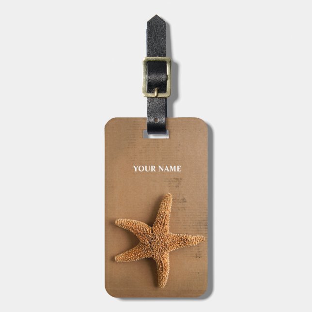 Starfish luggage tag (Front Vertical)