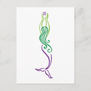 Starfish Mermaid Postcard