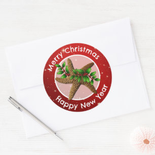 Starfish Merry Christmas Envelope seals