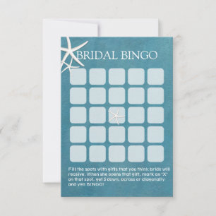 Starfish Nautical Bridal Shower Bingo Cards
