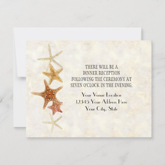 Starfish Nautilus Scallop Sea Shell Modern Pattern Invitation (Front)