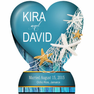 Starfish Netting Wedding CONTACT ME 2 PERSONALIZE Standing Photo Sculpture