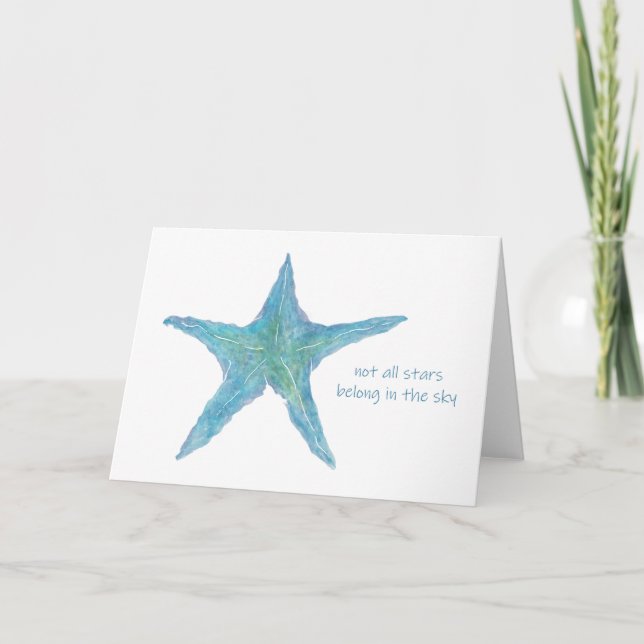 Starfish - Not All Stars Greeting Card (Front)