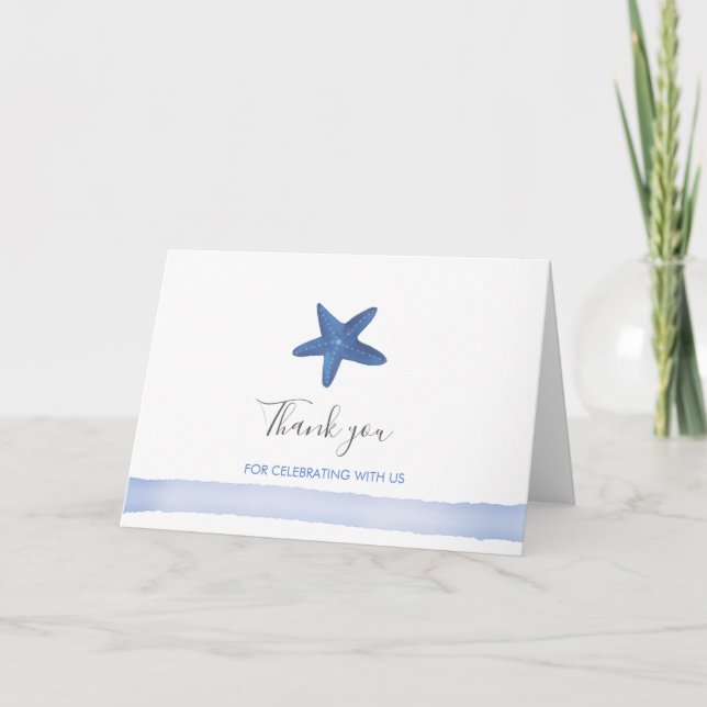 Starfish | Ocean Baby Shower Thank You (Front)