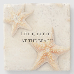 Starfish Ocean Beach Stone Coaster